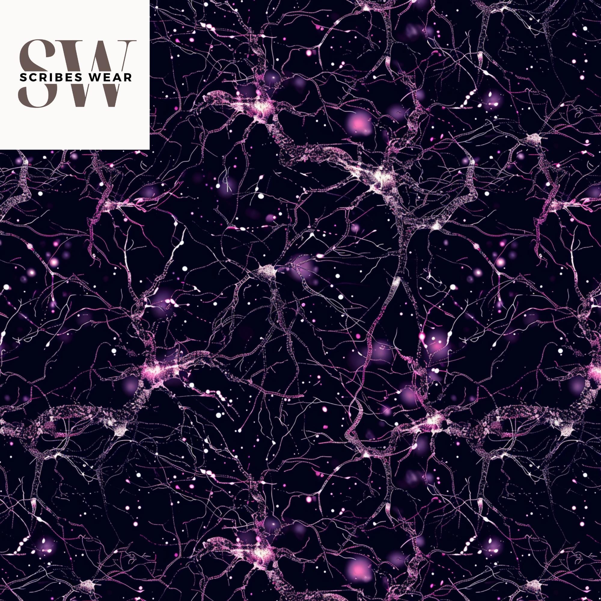 Neuron Cap Purple Ganglia Brain Neurons Surgical Caps | Pony | Euro Scrub Cap ...