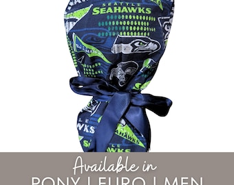 Seattle Seahawks Football Season Pony | Hybrid Euro | Men's Euro scrub cap