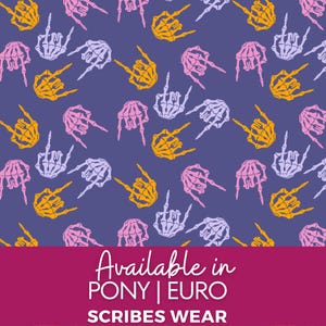 Lavender Skeleton Hands | Skeleton Crew! Halloween Scrub cap  | OBGYN | Surgical caps in Pony | Hybrid | Euro scrub cap