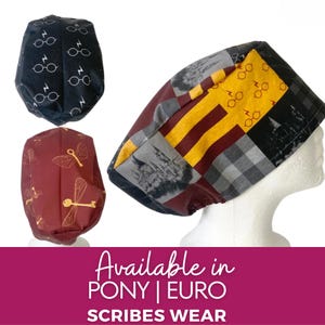 Witches and Wizards Surgical caps Pony | Euro | Men's Euro- Placement will VARY