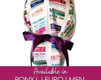 Part 2 Anesthesia Essentials Surgical caps Pony | Euro scrub cap for OR, Surgery, CRNA, Surgical Tech