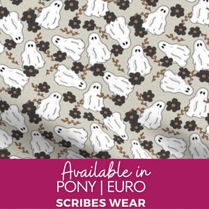 Floral Ghosts! Halloween Scrub cap| Scary movies Surgical caps | Pony | Euro scrub cap