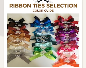 Color Guide Satin Ribbon Ties NOT for SALE! with Satin Lining option