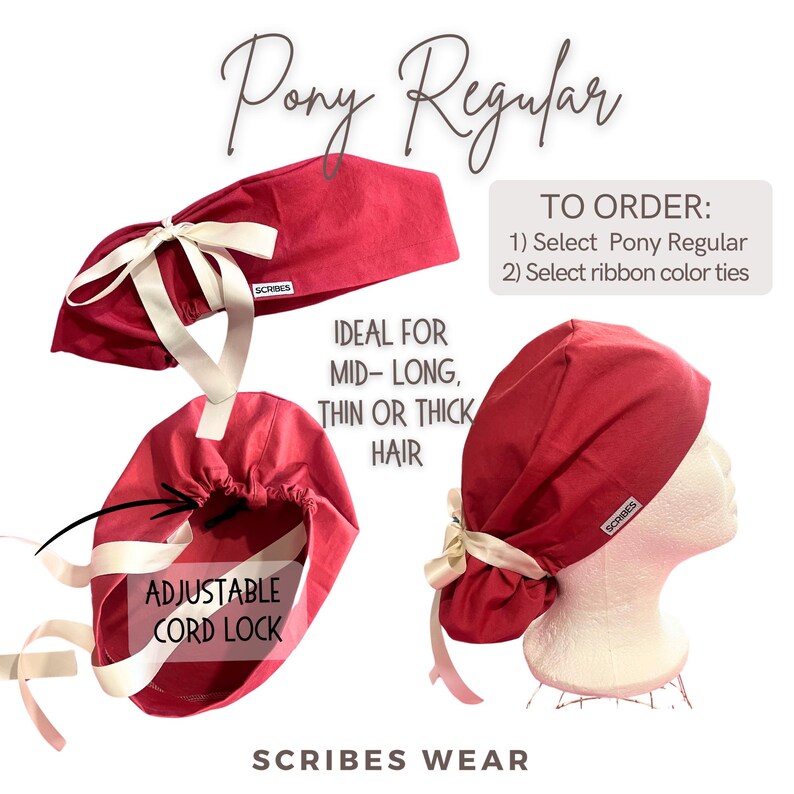 Cowgirl Roan in Pink Surgical caps | Hybrid | Euro scrub cap image 5