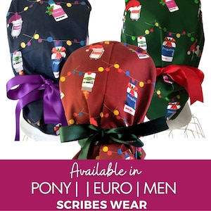 Découvrez les médicaments d'anesthésie de Noël ! Casquette pour hommes OU embrasse/poney OU Euro Pixie avec attache ou liens