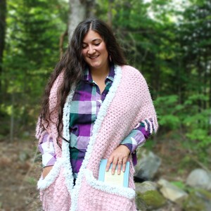 The Winterberry Pocket Shawl PDF Crochet Pattern
