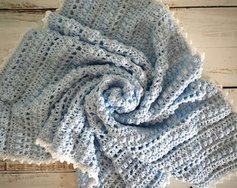 PDF Crochet Pattern The Jessi Blanket Textured Blanket in Multiple Sizes Throw Afghan Baby Stroller Crib