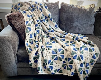 PDF MOTIF AU CROCHET Couverture au crochet Big Sky
