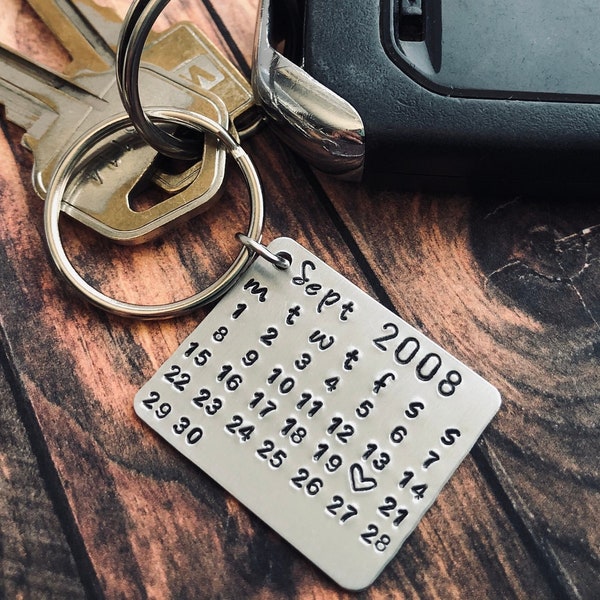Calendar Keychain Etsy
