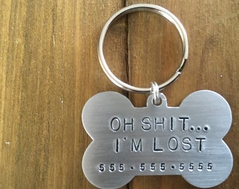 Single Sided Dog ID Tag: "I'm Lost"