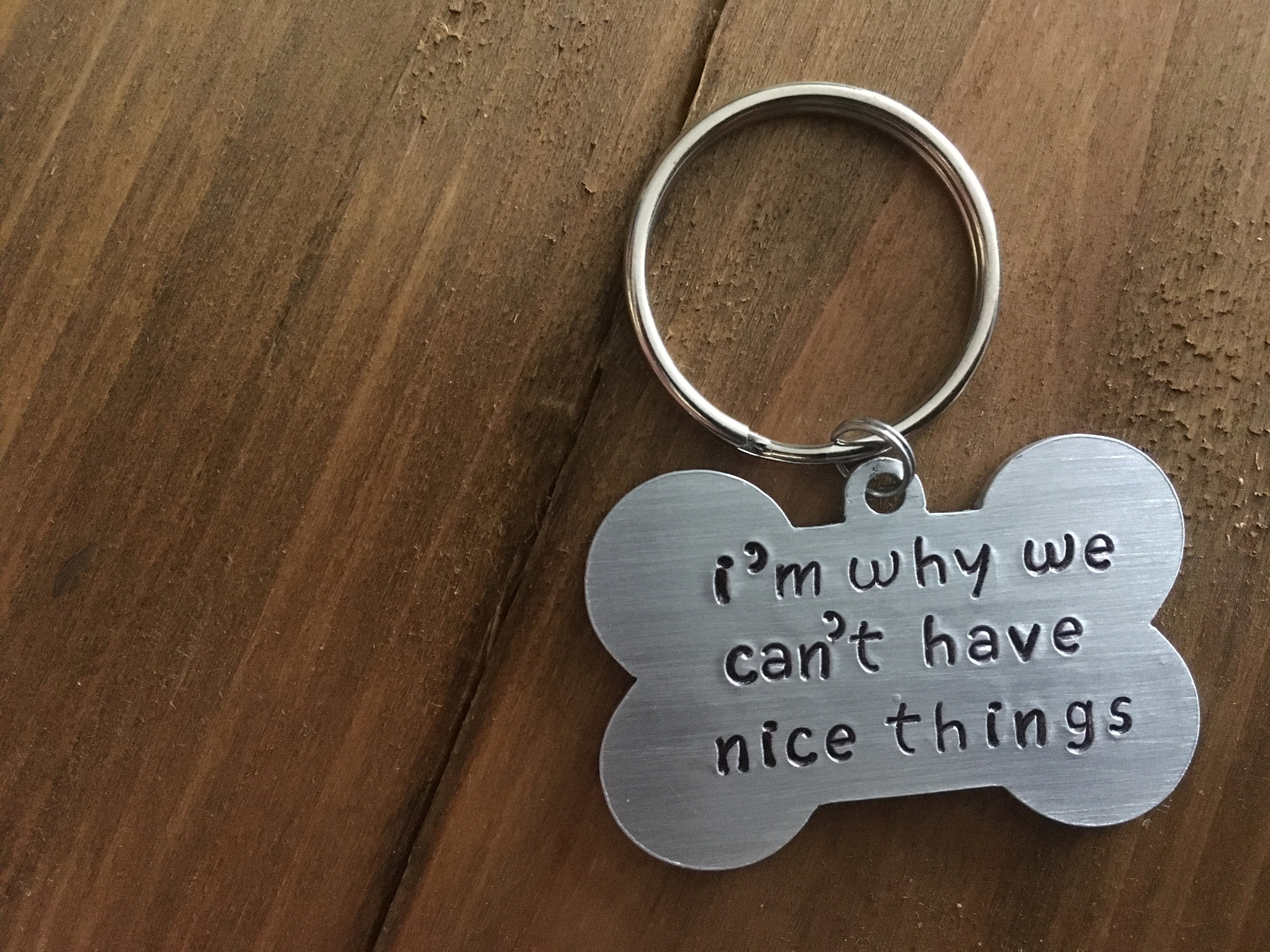 Double Sided Chien Id Tag Je Suis Pourquoi Nous Ne Pouvons Pas Avoir de Belles Choses