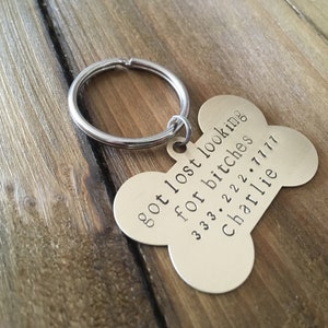 Single Sided Dog ID Tag: verdwaald op zoek naar ... afbeelding 3