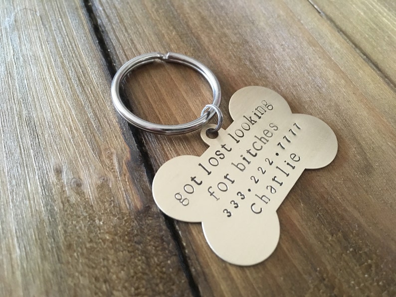 Single Sided Dog ID Tag: verdwaald op zoek naar ... afbeelding 3