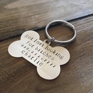 Single Sided Dog ID Tag: got lost looking for... image 2