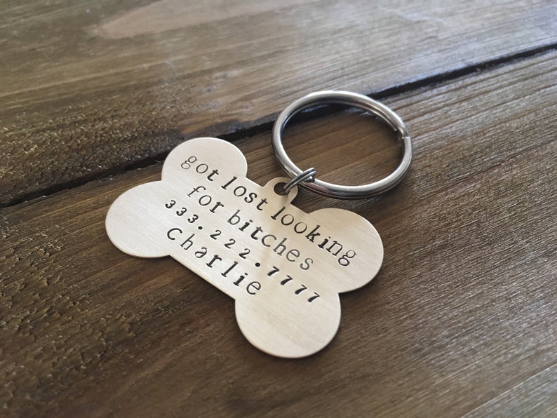 Single Sided Dog ID Tag: got lost looking for... zdjęcie 2