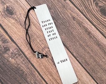 Bookmark Hand Stamped -Thank you for being part of my story - Custom Bookmark - Gift for Mom or Dad - Teacher Gift - Coach Gift - Thank You