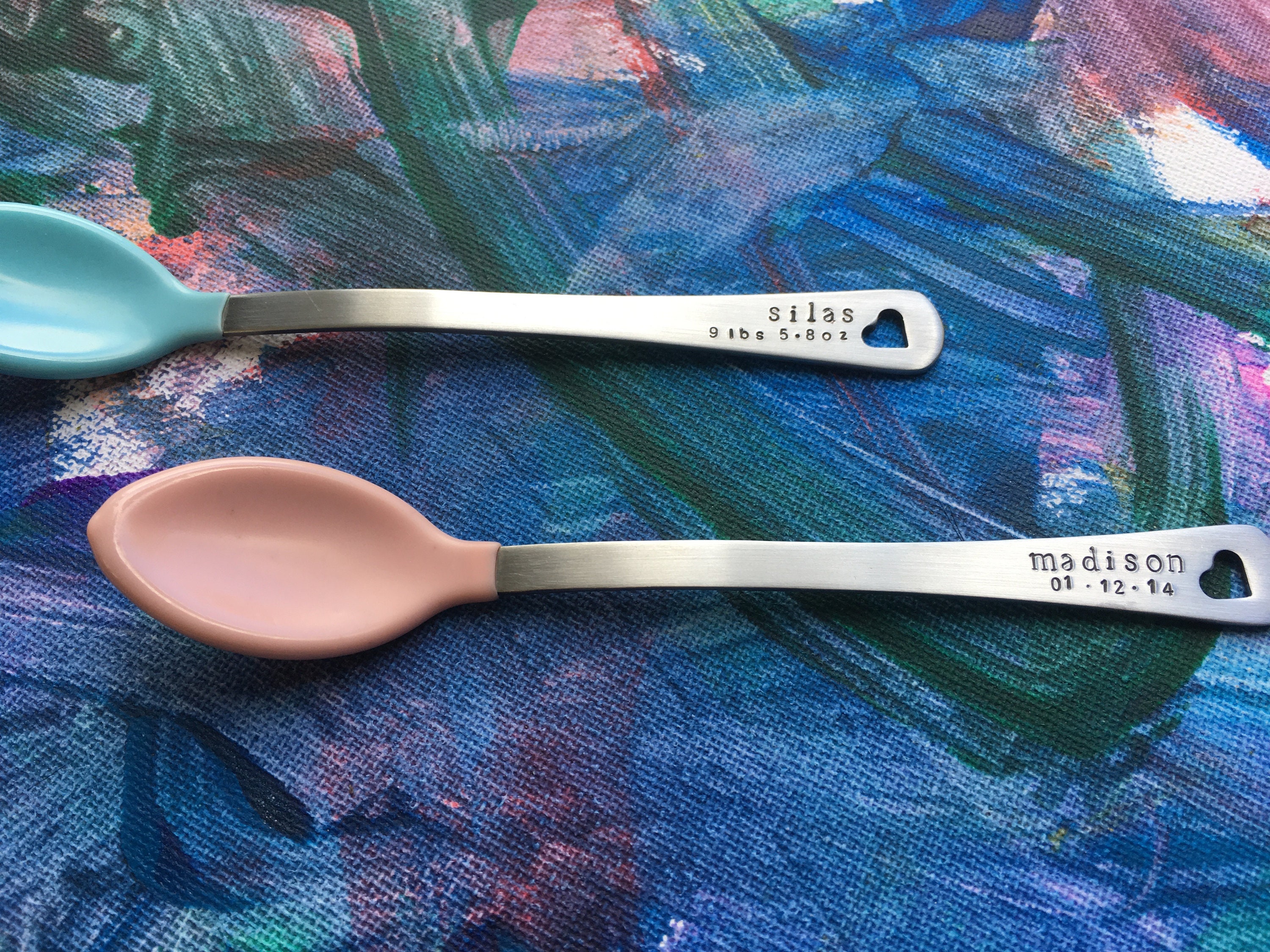 Vintage Munchkin Soft Tip Metal Baby Spoon Qty 10 - 7 w/ Color Changing  Pastels