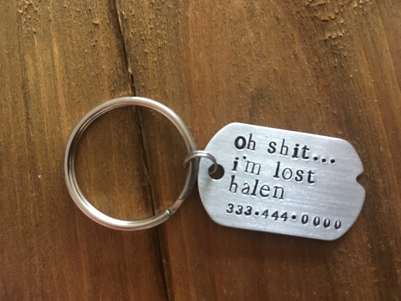 Single Sided Pet ID Tag: oh .... i'm lost image 1