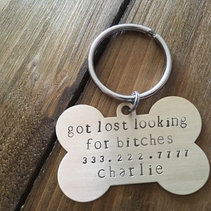 Single Sided Dog ID Tag: got lost looking for... image 4