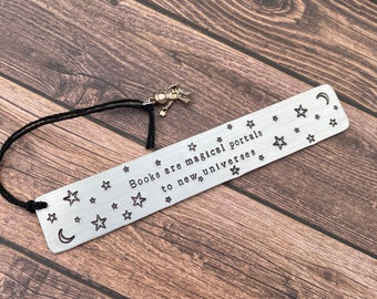 Bookmark Hand Stamped -Books are magical - Kids bookmark - Love to Read - Custom Bookmark - Stocking Stuffer - Birthday Gift - Unique Gift