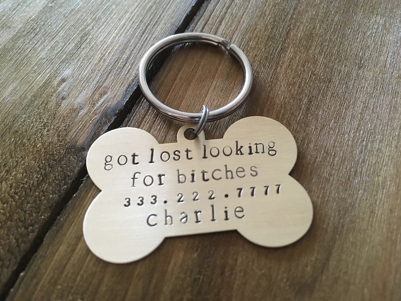 Single Sided Dog ID Tag: got lost looking for... image 1