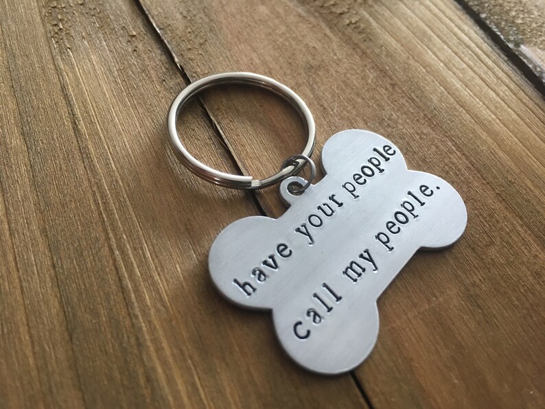 Double Sided Dog ID tag: have your people call my people image 3