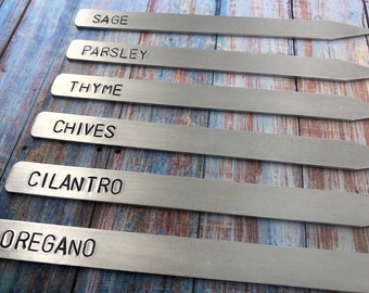 Garden and Plant Markers - Herb Garden - Spice Garden - Garden Labels - Garden Stake - Gardener Gift - Mother's Day - Green Thumb