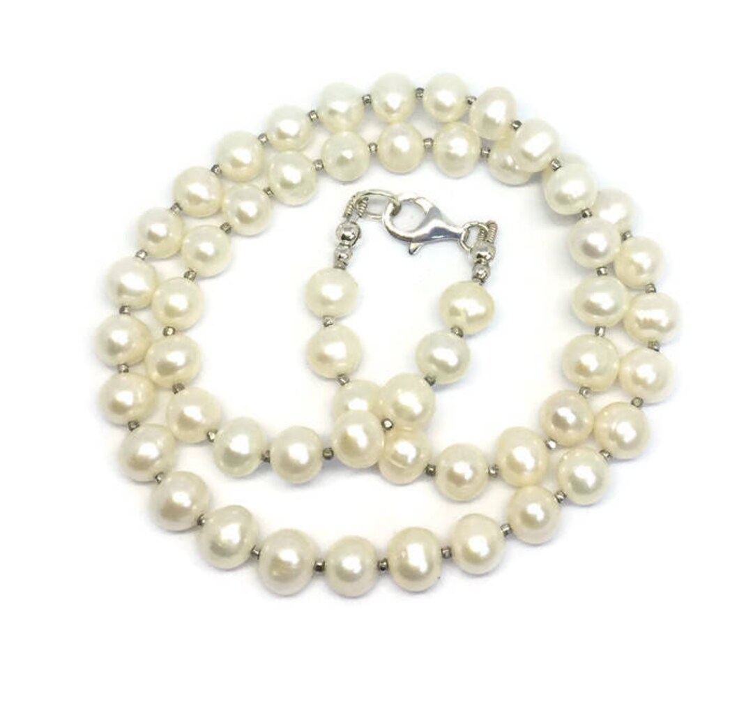 White Pearl Necklace, Wedding Jewellery, Bridal Jewellery
