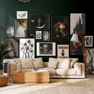 Dark Moody Gallery Wall Printable Wall Art Set Vintage - Etsy