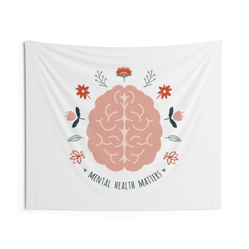 Mental Health Matters Tapestry Wall Hanging College Dorm Etsy