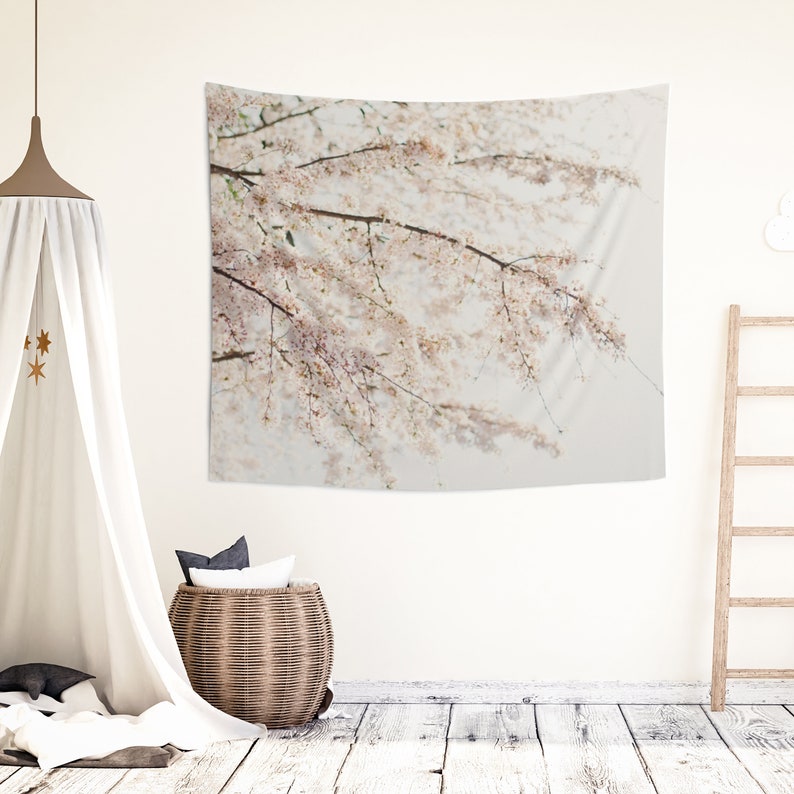 Cherry Blossom Tapestry Wall Hanging Sakura Tapestry Etsy
