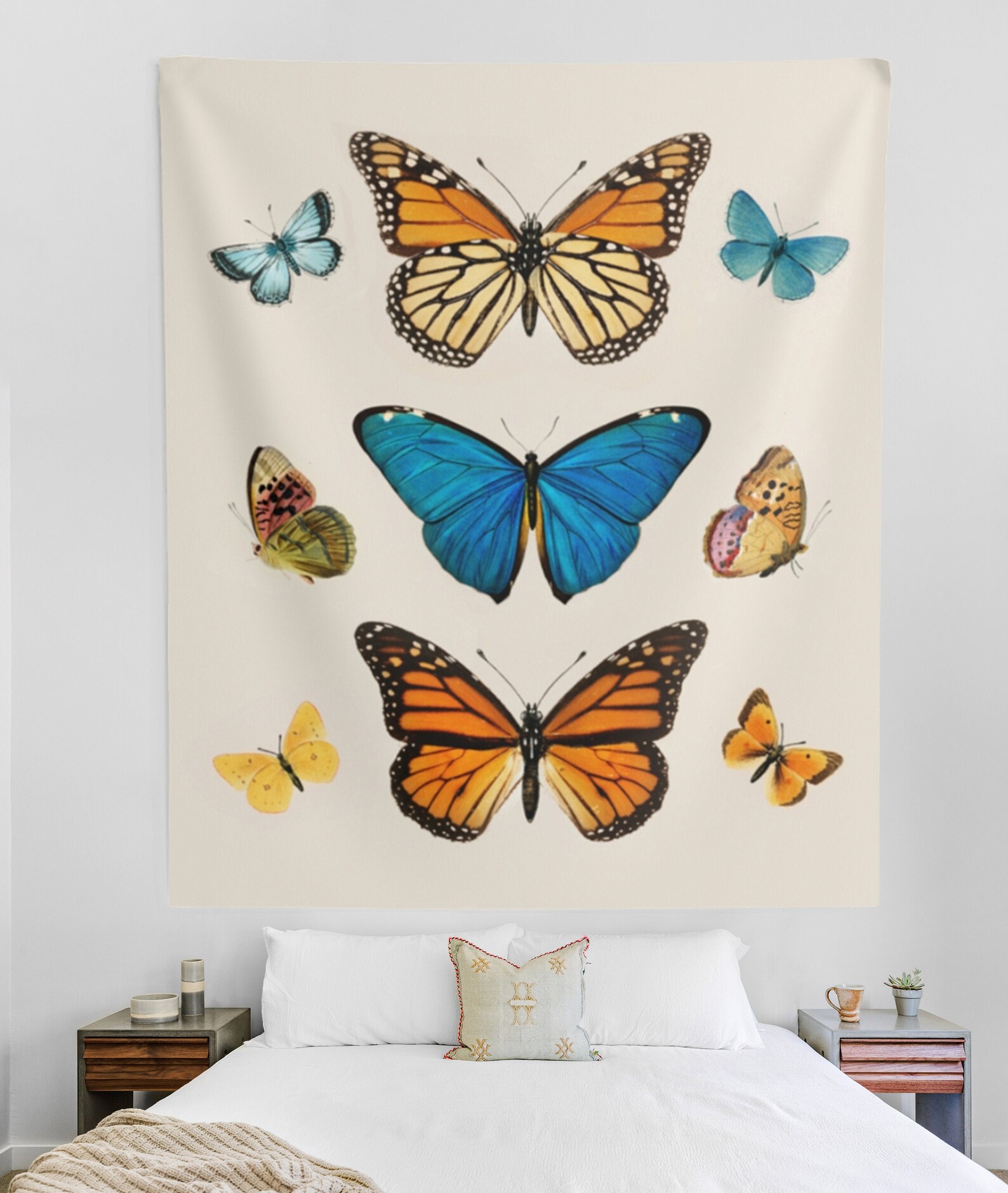 Butterfly Tapestry Wall Hanging / Vintage Butterfly Etsy