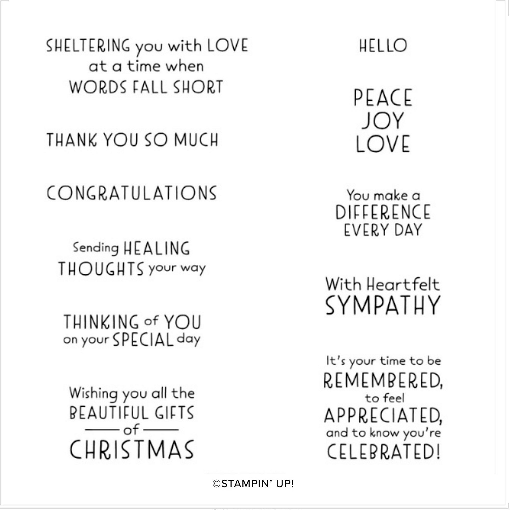 1 Stampin' Up! Stamp Set "Inspired Thoughts"
