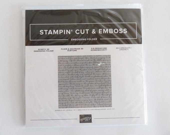 Stampin' Up! Scripty (3D) Embossing Folder #149634 - Etsy