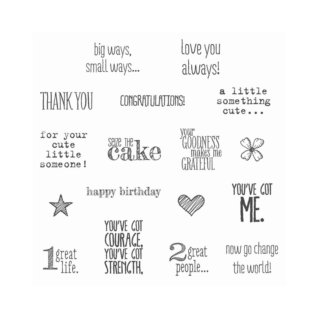 1 Stampin' Up Stamp Set something to Say 134180 Etsy