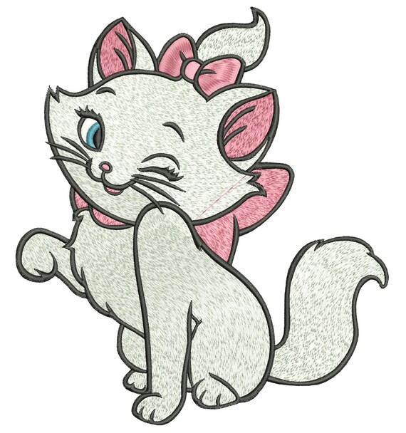 machine Embroidery design DIGITAL DOWNLOAD machine embroidery file Kitty glasses embroidery design 5 sizes included