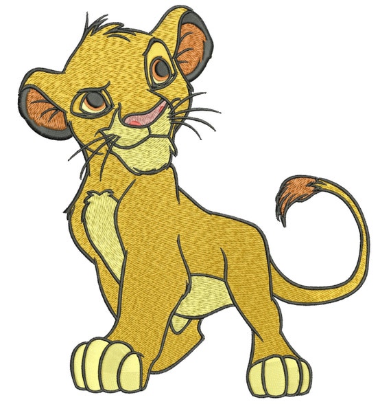 Instant Download Machine Embroidery Designs Simba The Lion Etsy