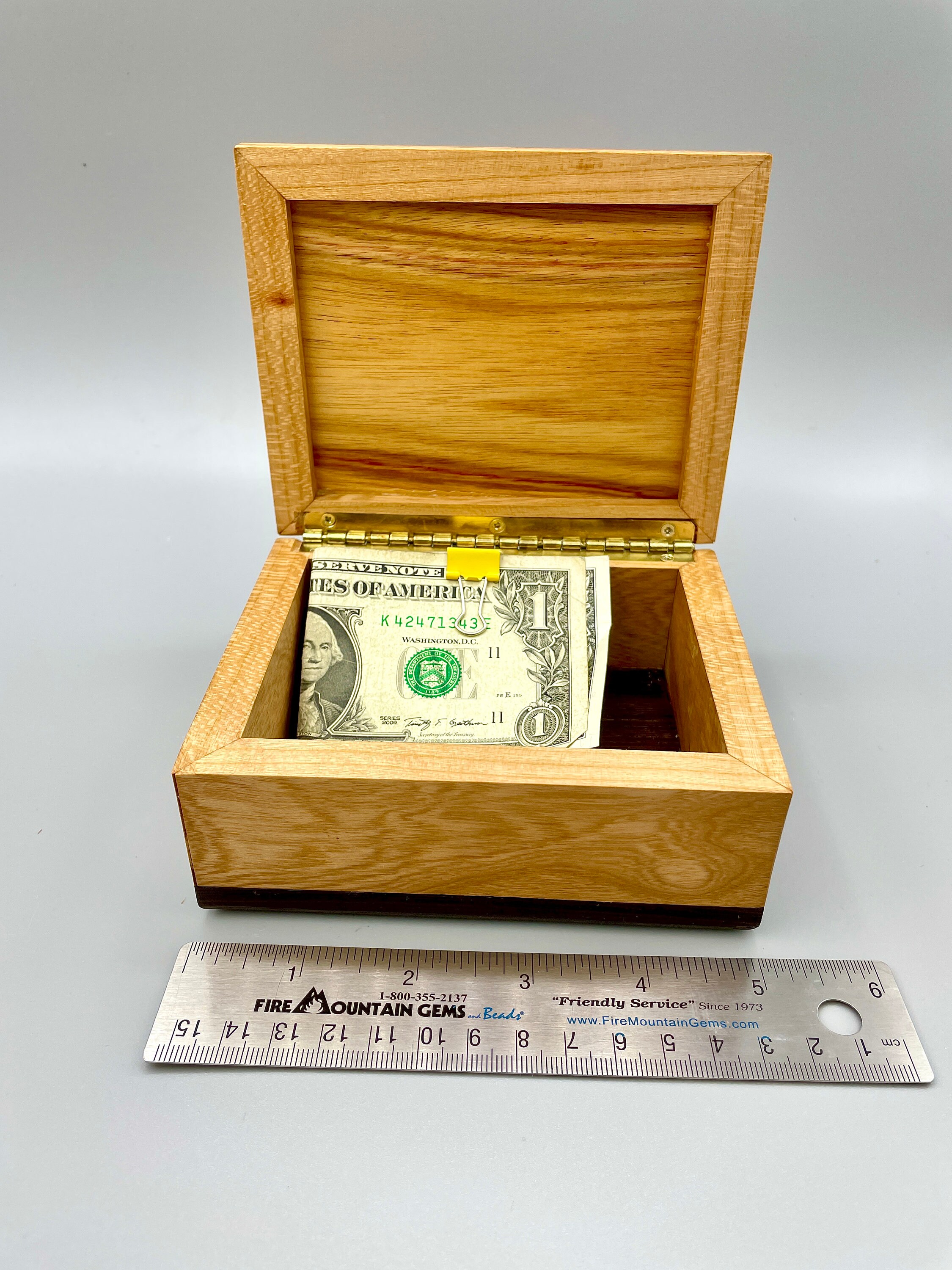 Wenge and Canary Wood Memory Box Keepsake Holder Jewelry Box Artisan