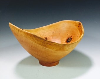 Wood Cherry Bowl - Cell Phone Holder - Natural Edge Bowl - Rustic Home Decor - Jewelry Keeper - Handcrafted Vessel - Kitchenware - Catch All
