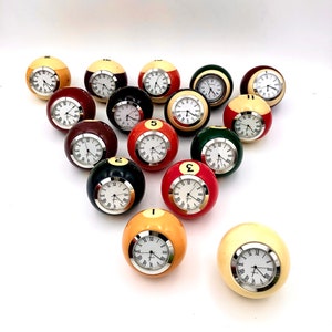 Birthday Gift Clock Billiard Ball Clock Man Cave Timepiece Favorite Color Lucky Number Sports Theme Gift Pool Ball Price is each image 8