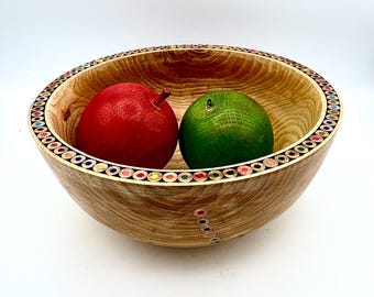 Rainbow Colored Pencil Bowl, Resin Art Decor, Gift For Artist Teacher, Large Decorative Salad Bowl, Serving Bowl, Eye Catching Centerpiece