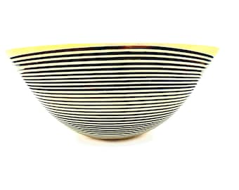 Optical Illusion Bowl - Carved Wood Centerpiece - Functional Wood Art - Catch All Vessel- Artful Kitchen - Decorative Wood Bowl- Wood Decor