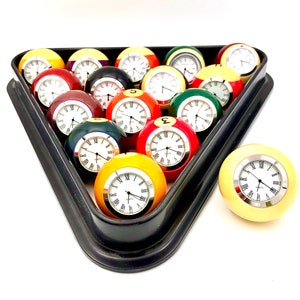 Birthday Gift Clock Billiard Ball Clock Man Cave Timepiece Favorite Color Lucky Number Sports Theme Gift Pool Ball Price is each image 2