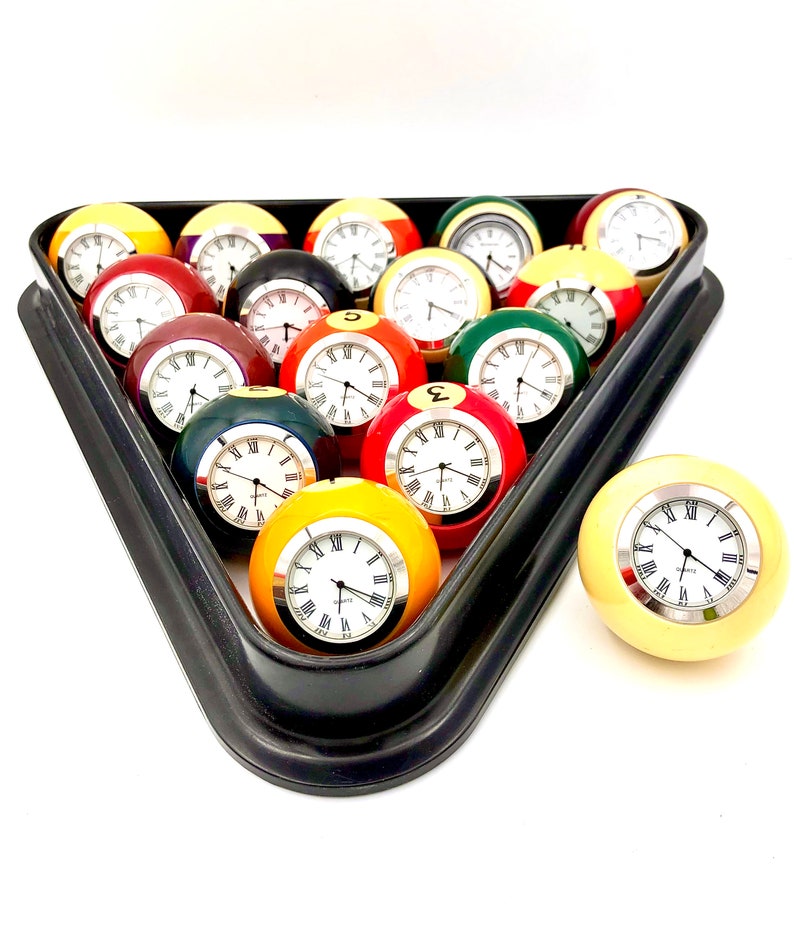 Birthday Gift Clock Billiard Ball Clock Man Cave Timepiece Favorite Color Lucky Number Sports Theme Gift Pool Ball Price is each image 2