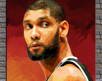 tim duncan art etsy