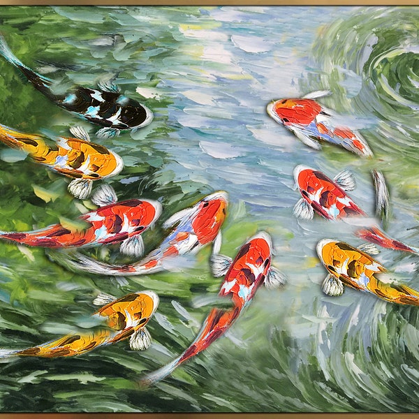 Koi Fish Painting Etsy