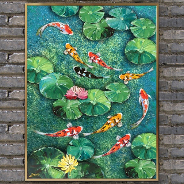 Koi Fish Painting Etsy