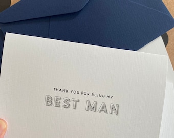 A6 Thank you to my Groomsman / Best man Greeting Card: Shadows