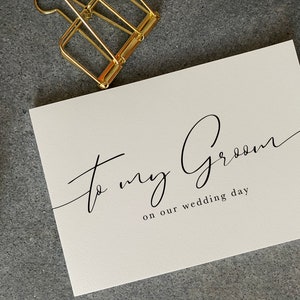 A6 A mi novio, a mi novia el día de nuestra boda, a mi esposo, futura esposa, Tarjeta de felicitación de agradecimiento