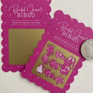 Shower nuptiale, thé dans la cuisine, enterrement de vie de jeune fille, jeu de cartes bingo à gratter holographique Bachlorette : bingo ! (Pc-12, 24)